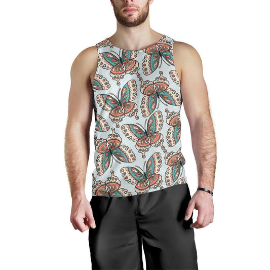 Butterfly Pattern Men Tank Top