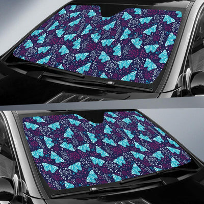 Butterfly Pattern Print Design 011 Car Sun Shade-JORJUNE.COM