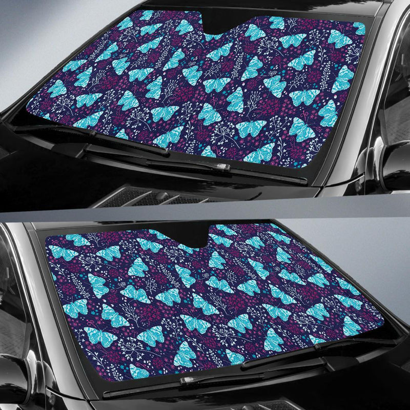 Butterfly Pattern Print Design 011 Car Sun Shade-JORJUNE.COM