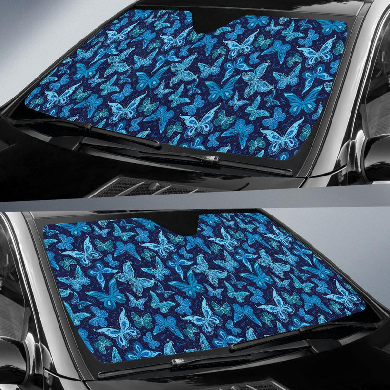 Butterfly Pattern Print Design 03 Car Sun Shade-JORJUNE.COM