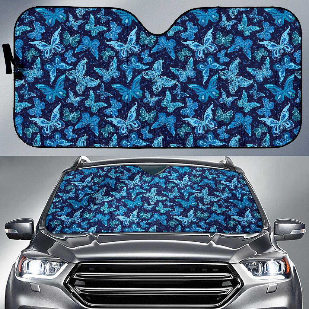 Butterfly Pattern Print Design 03 Car Sun Shade-JORJUNE.COM