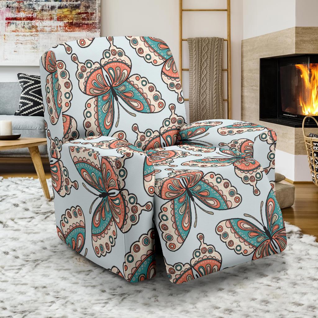 Butterfly Pattern Recliner Slipcover-JORJUNE.COM