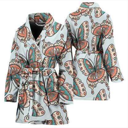Butterfly Pattern Women Bath Robe