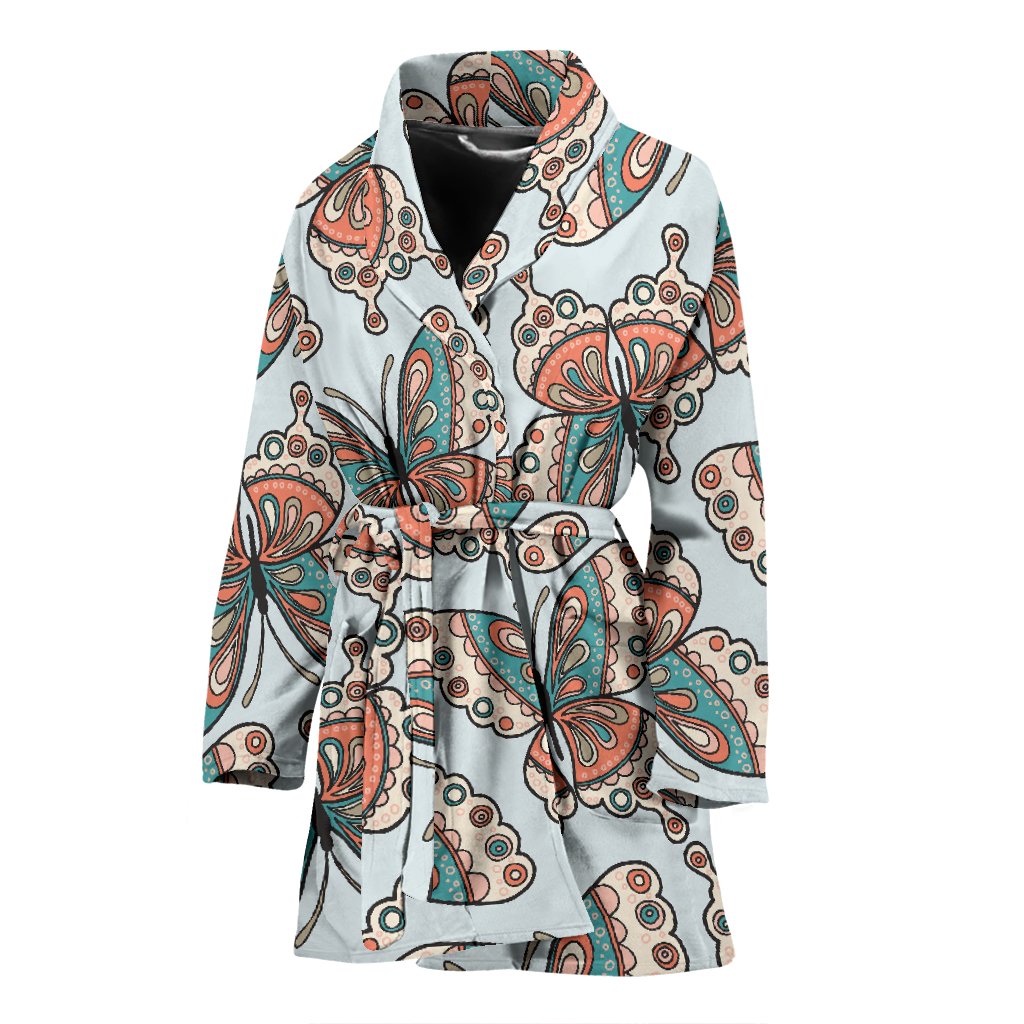 Butterfly Pattern Women Bath Robe