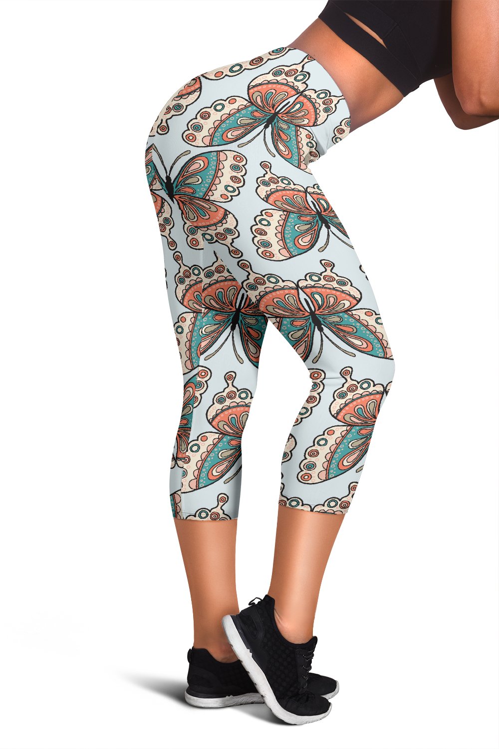 Butterfly Pattern Women Capris