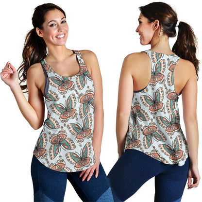Butterfly Pattern Women Racerback Tank Top