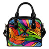 Butterfly Rainbow Leather Shoulder Handbag