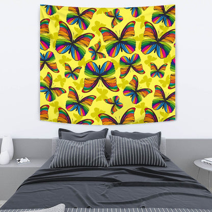 Butterfly Rainbow Wall Tapestry