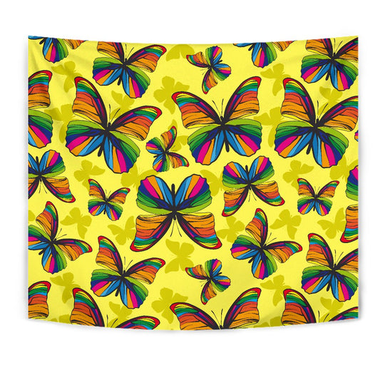 Butterfly Rainbow Wall Tapestry