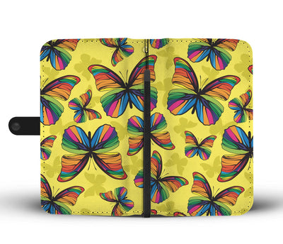 Butterfly Rainbow Wallet Phone Case