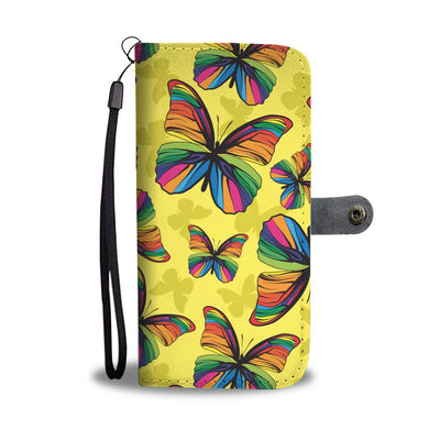 Butterfly Rainbow Wallet Phone Case