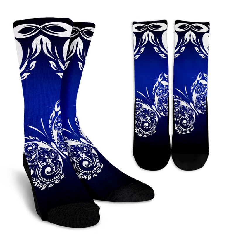 Butterfly Tribal Crew Socks