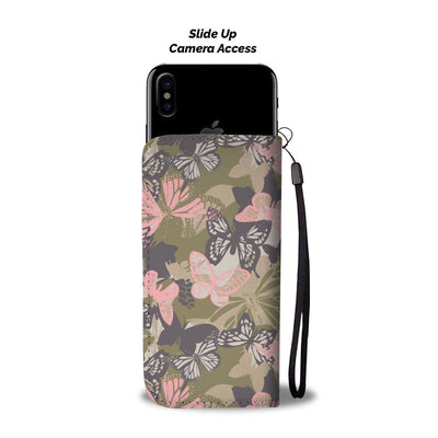 Butterfly Camouflage Wallet Phone Case