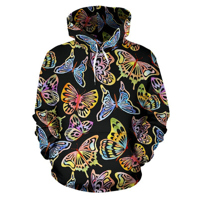 Butterfly Water Color Rainbow All Over Print Hoodie
