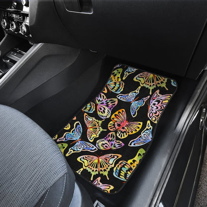 Butterfly Water Color Rainbow Car Floor Mats