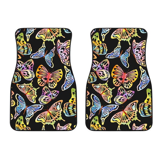 Butterfly Water Color Rainbow Car Floor Mats
