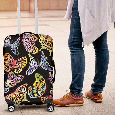 Butterfly Water Color Rainbow Luggage Cover Protector