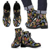 Butterfly Water Color Rainbow Men Leather Boots