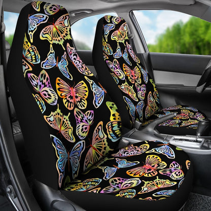 Butterfly Water Color Rainbow Universal Fit Car Seat Covers