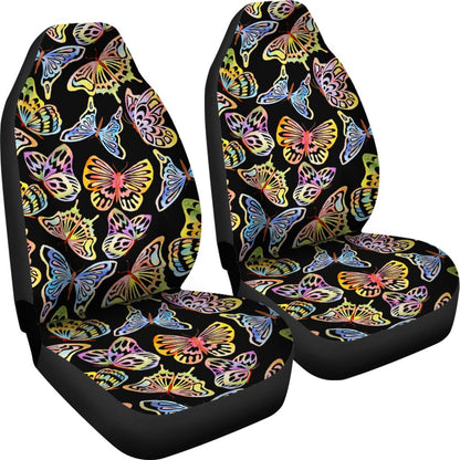 Butterfly Water Color Rainbow Universal Fit Car Seat Covers