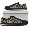 Butterfly Water Color Rainbow Women Low Top Shoes