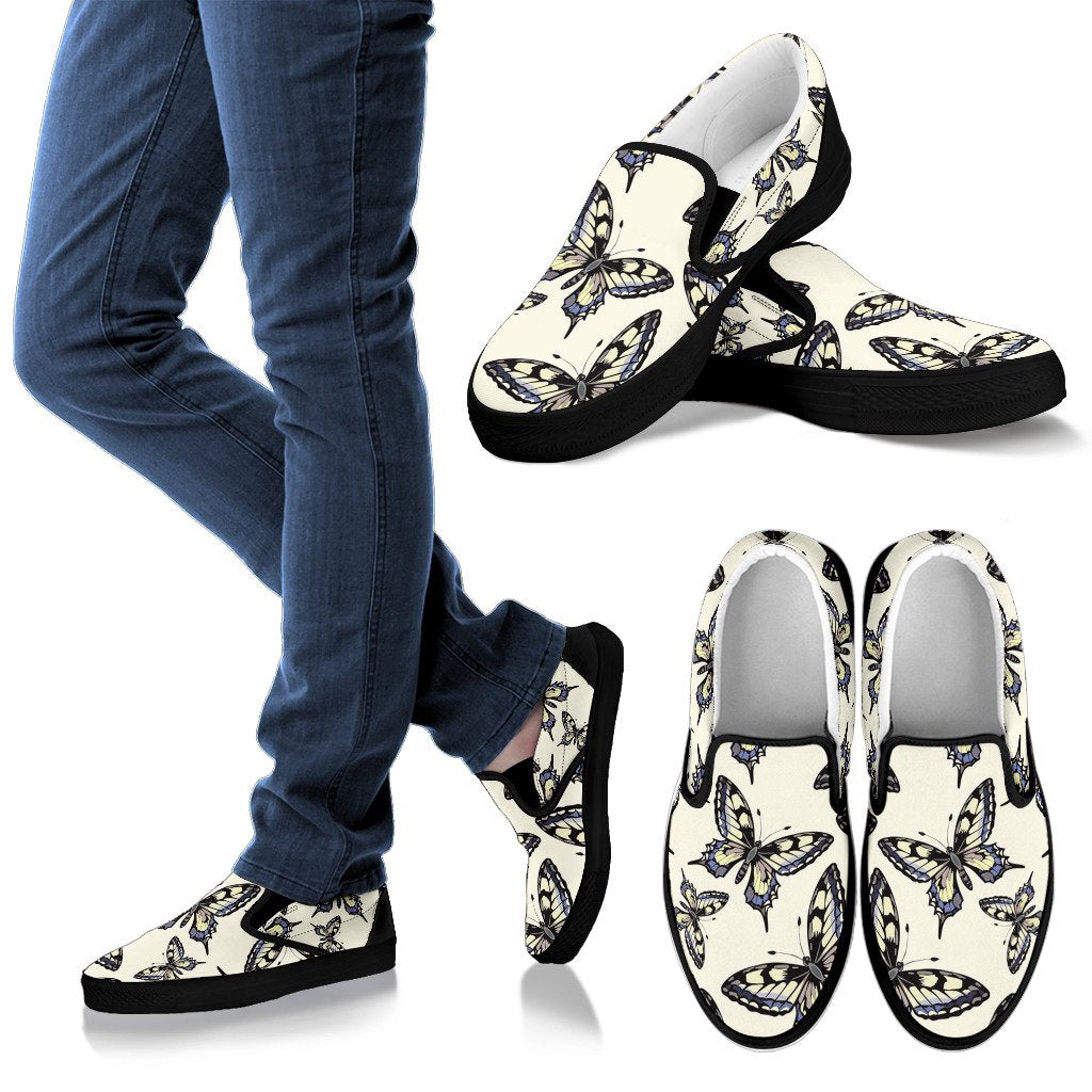 Butterfly Women Canvas Slip On Shoes