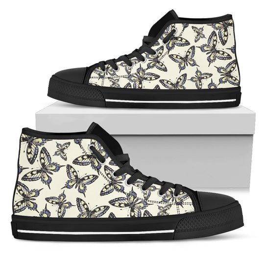 Butterfly Women High Top Canvas Shoes