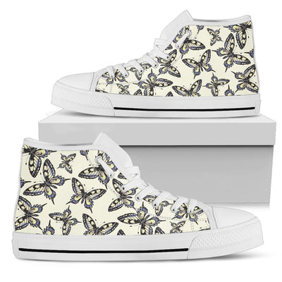 Butterfly Women High Top Canvas Shoes