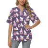 Donut Unicorn Pattern Print Design DN011 Women's Hawaiian Shirt