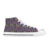 Zebra Print Design LKS303 High Top Women's White Shoes