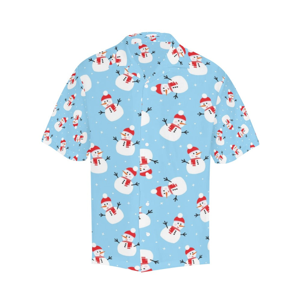 Snowman Print Design LKS305 Men's Hawaiian Shirt