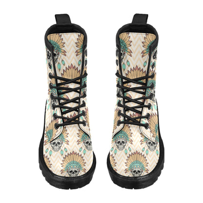 Indian Skull Pattern Women's Boots
