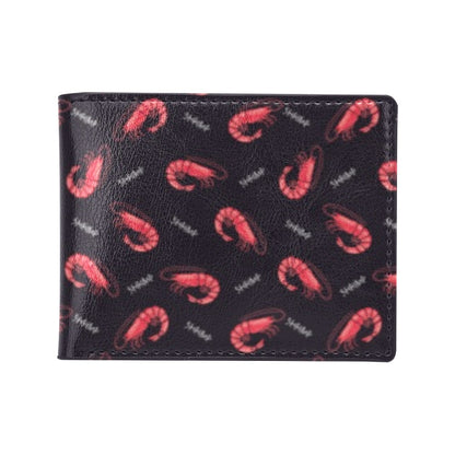Shrimp Print Design LKS302 Men's ID Card Wallet