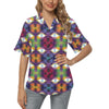 Chakra Eye Print Pattern Women's Hawaiian Shirt