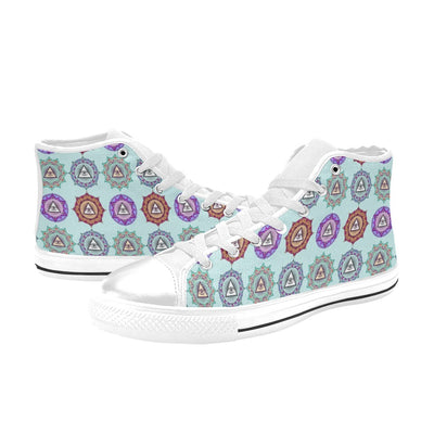 Third Eye Print Design LKS302 High Top Women's White Shoes