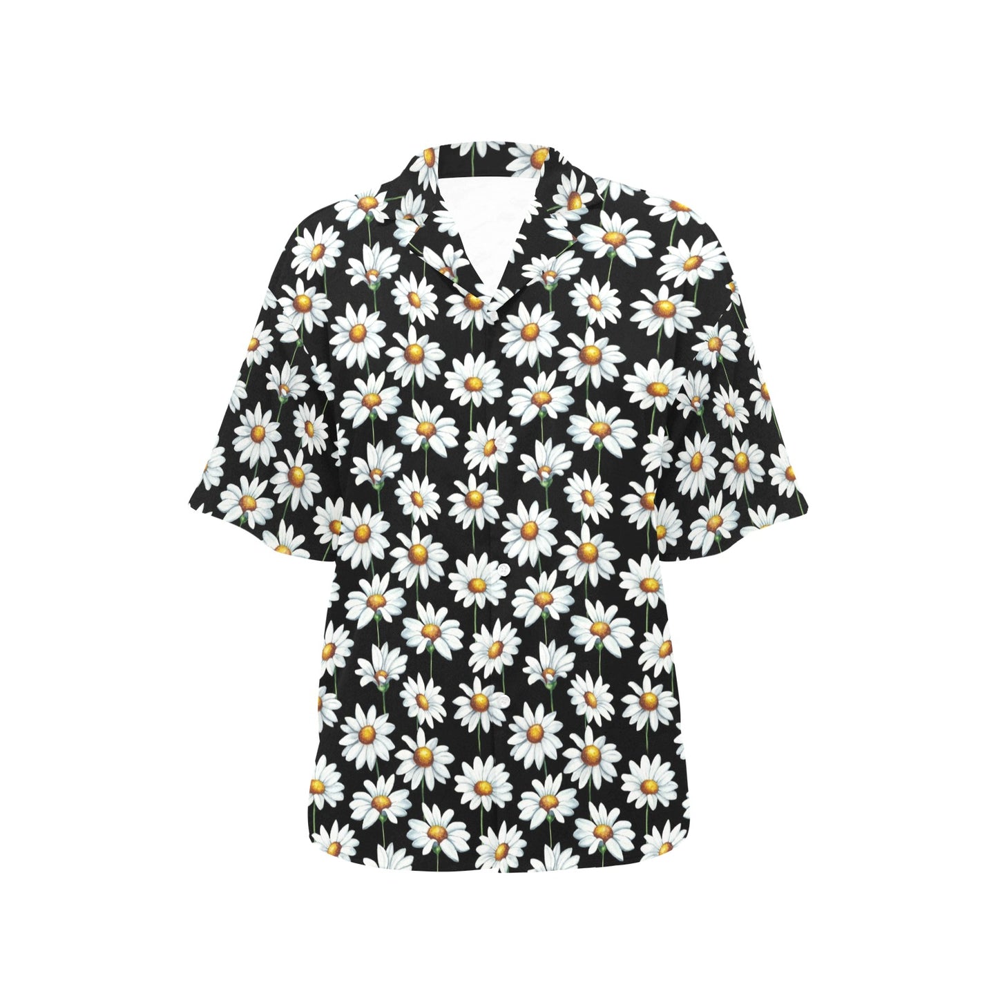 Daisy Print Pattern Women's Hawaiian Shirt