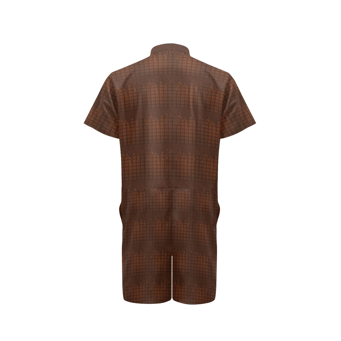 Chocolate Pattern Print Design 01 Men's Romper