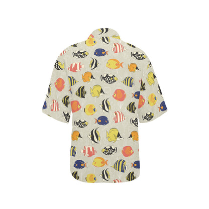 Angelfish Print Design LKS401 Women's Hawaiian Shirt