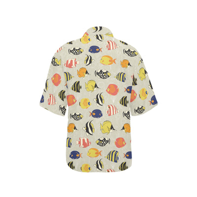 Angelfish Print Design LKS401 Women's Hawaiian Shirt