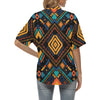 Kente Pattern Print Design 05 Women's Hawaiian Shirt