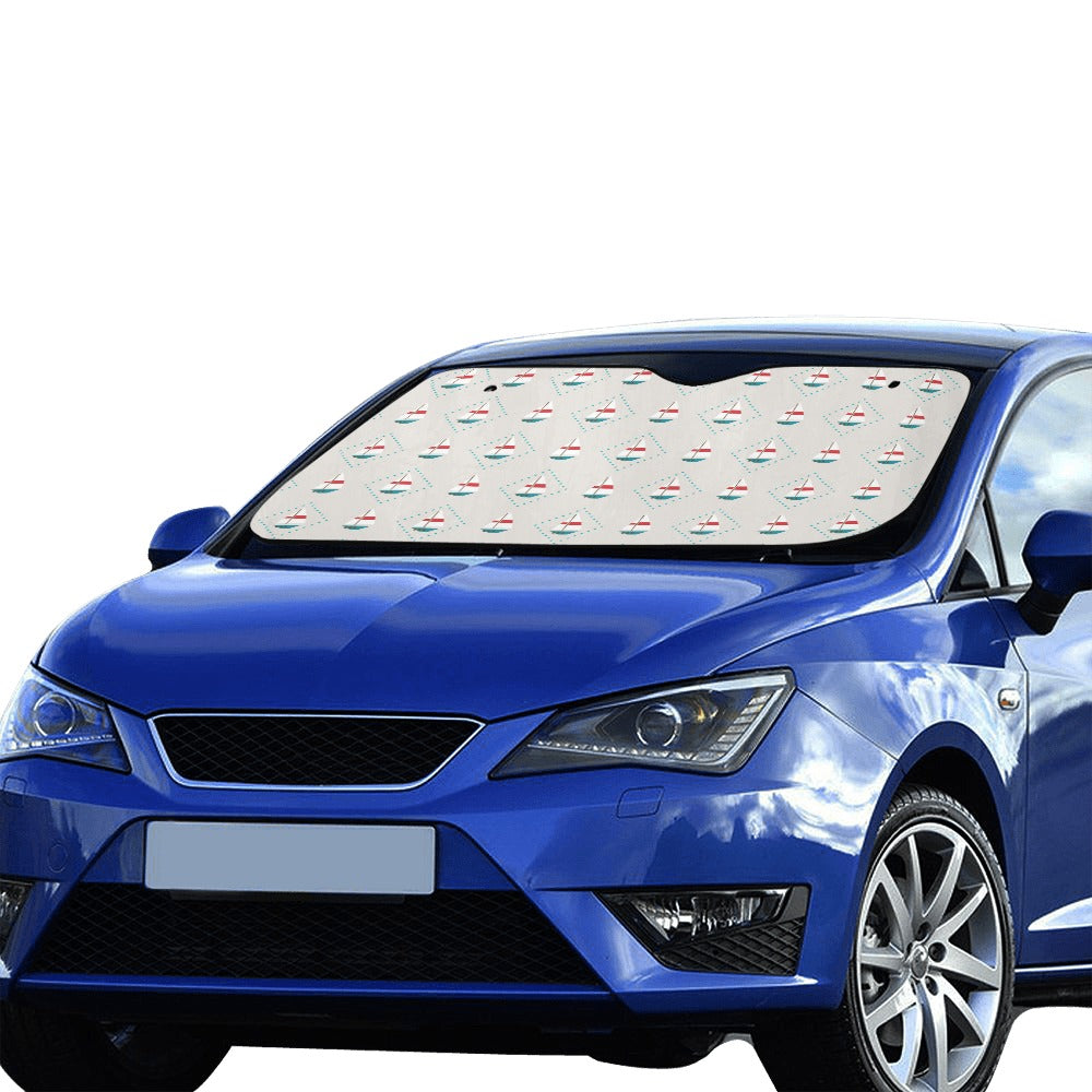 Sailboat Print Design LKS301 Car front Windshield Sun Shade
