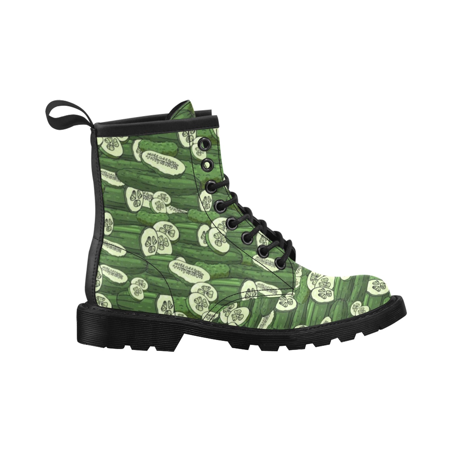 Cucumber Pattern Print Design CC01 Women's Boots