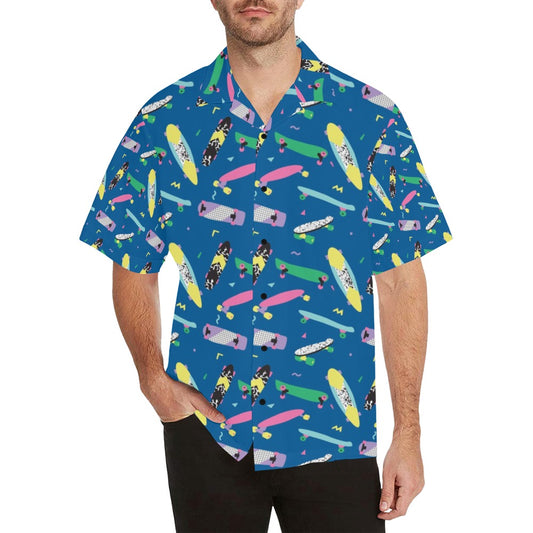 Skateboard Print Design LKS302 Men's Hawaiian Shirt