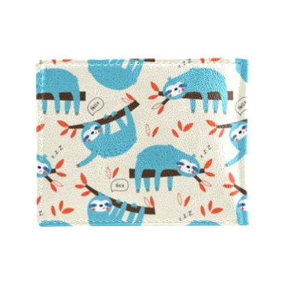 Sloth Print Design LKS3011 Men's ID Card Wallet