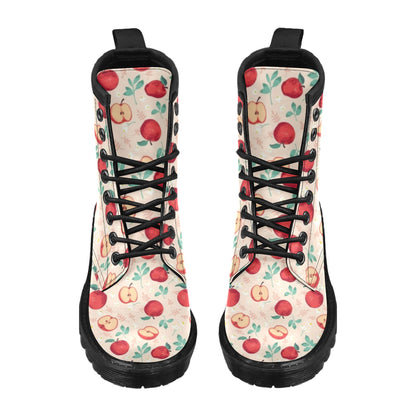 Apple Pattern Print Design AP06 Women's Boots
