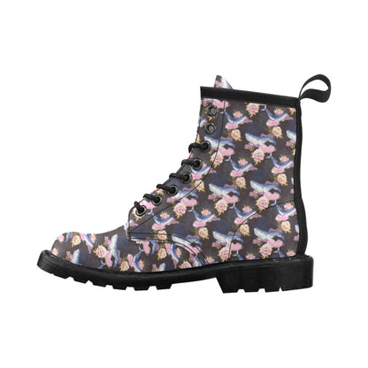Blue Whale Print Design LKS401 Women's Boots
