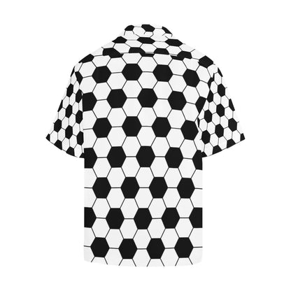 Soccer Ball Texture Print Design LKS303 Men's Hawaiian Shirt