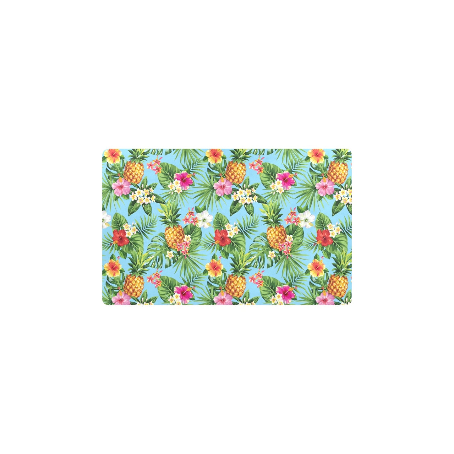 Pineapple Hawaiian flower Tropical Kitchen Mat