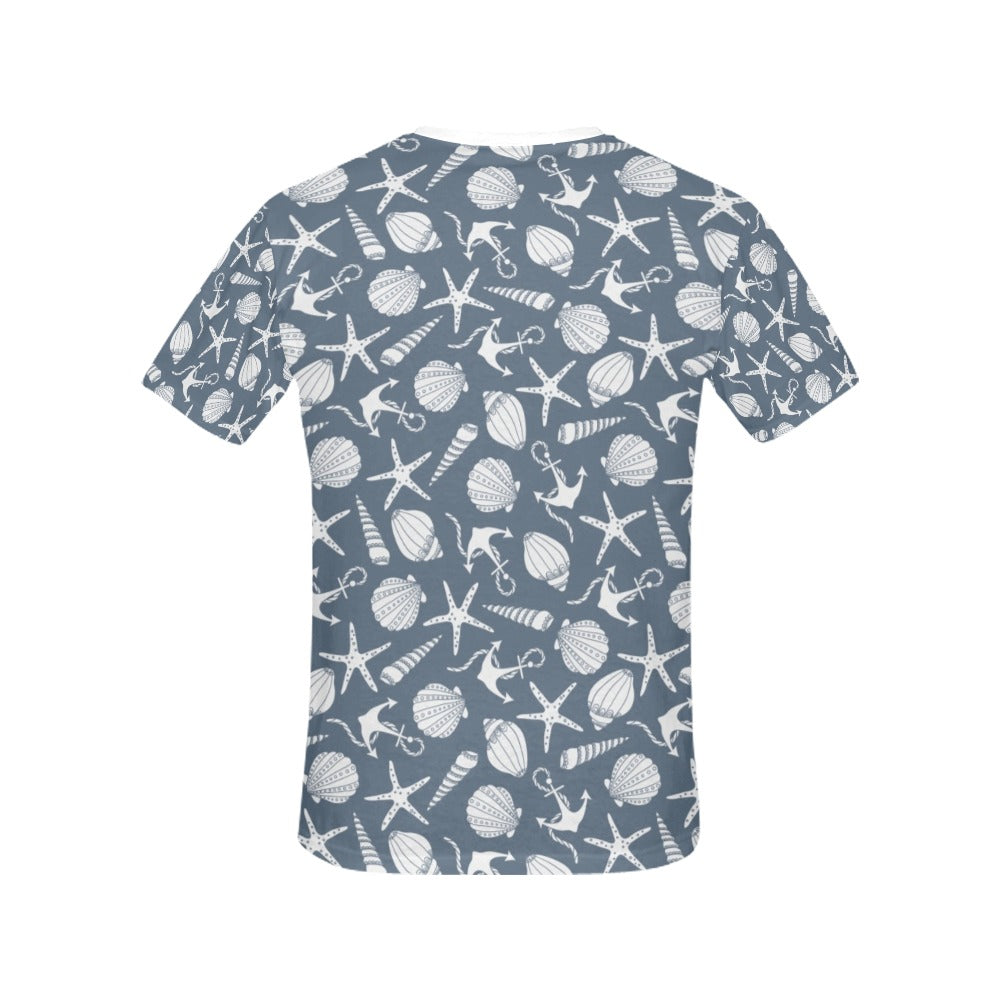 Seashell Print Design LKS306 Women's  T-shirt