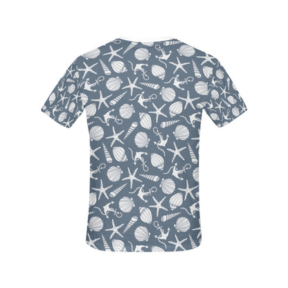 Seashell Print Design LKS306 Women's  T-shirt